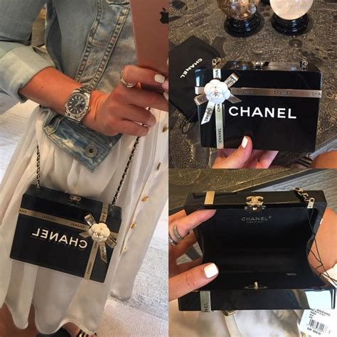 chanel gift box evening clutch bag|chanel clutch evening bag.